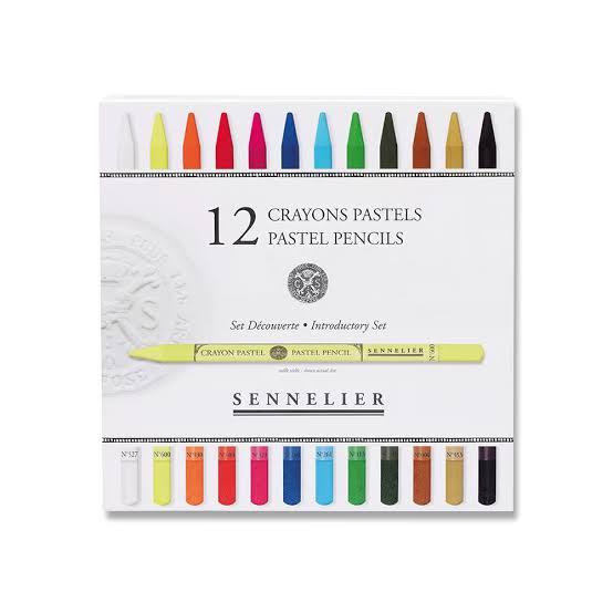 12 crayons pastels  pencils