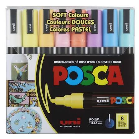 Paquet de Posca 5M Couleurs douces