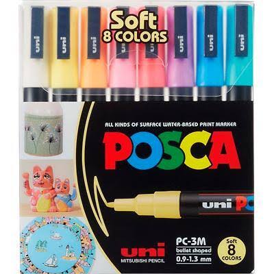 Buy POSCA ACRYLIC PAINT MARKER PC-3M FINE SET 8 SOFT
