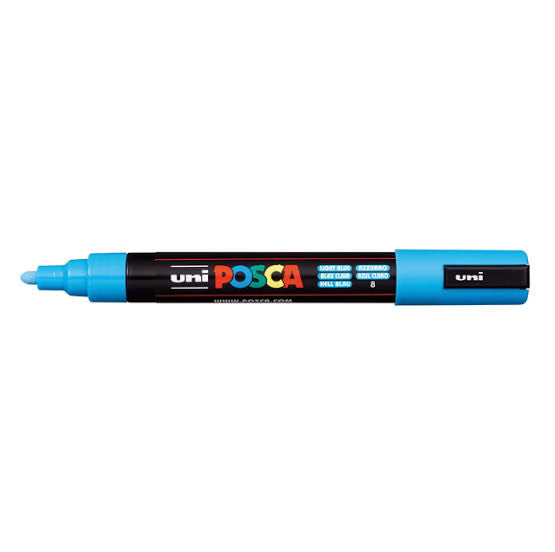 Marqueurs POSCA 5M bleu clair