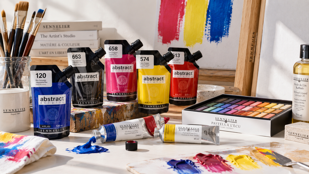 Peintures acryliques, pastels et pinceaux Sennelier — MP Artshop