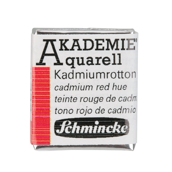 Akadémie Aquarelle 1/2 godet Teine rouge de Cadmium - SCHMINCKE