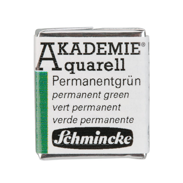 Akadémie Aquarelle 1/2 godet Vert Permanent - SCHMINCKE