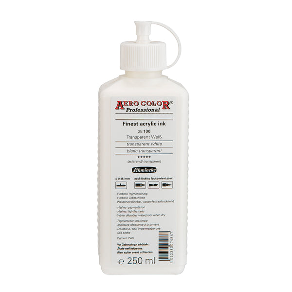 Blanc Transparent (250 ml) - Encre Acrylique Aerocolor Finest de SCHMINCKE