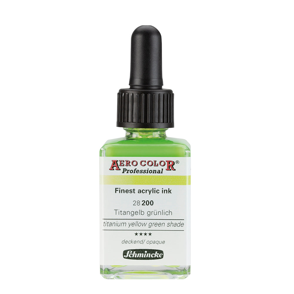 Aerocolor Jaune de Titane Verdâtre 28 ml - Encre acrylique la plus fine de SCHMINCKE