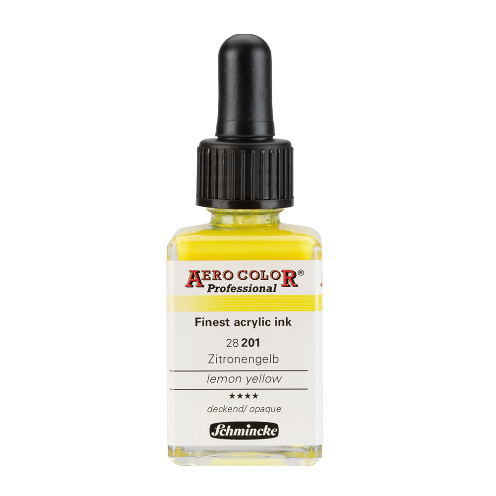 Aerocolor Jaune Citron 28 ml - Finest Acrylic Ink by SCHMINCKE