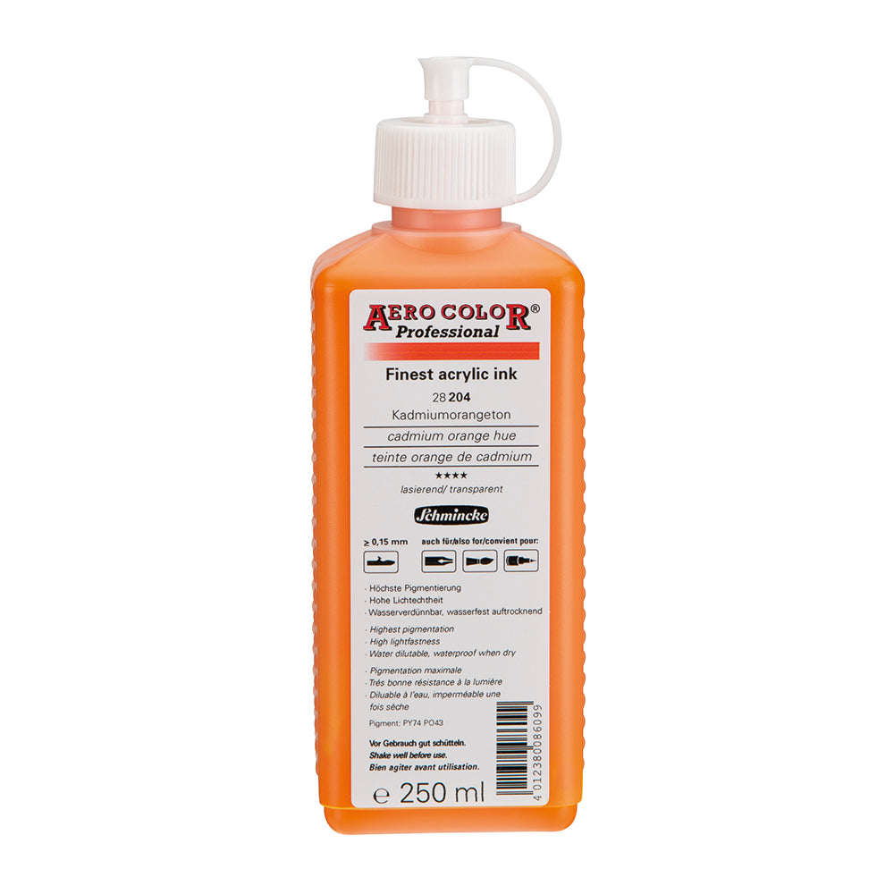 Teinte Orange de Cadmium (250 ml) - Encre Acrylique Aerocolor Finest by SCHMINCKE