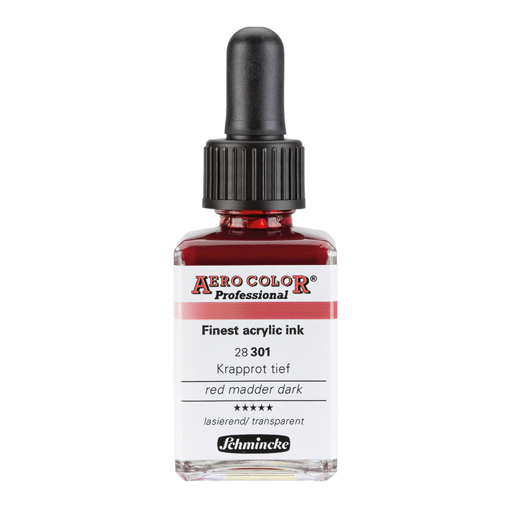Aerocolor Rouge de Garance Foncé 28 ml - Encre acrylique la plus fine de SCHMINCKE