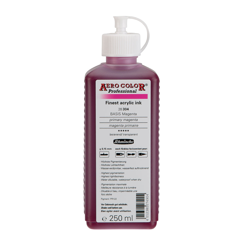 Magenta Primaire (250 ml) - Encre acrylique Aerocolor Finest de SCHMINCKE