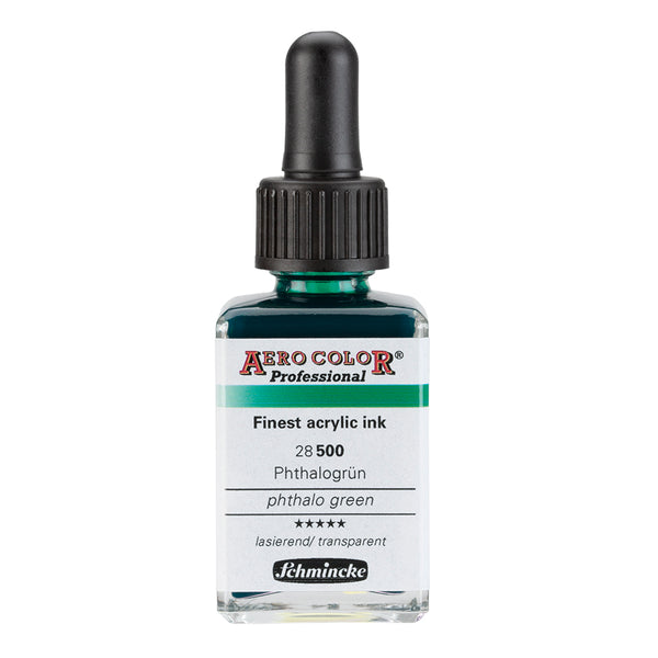 Aerocolor Vert Phtalo 28 ml - Encre acrylique la plus fine de SCHMINCKE