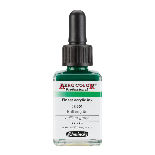 Aerocolor Vert Brillant 28 ml - Encre acrylique la plus fine de SCHMINCKE