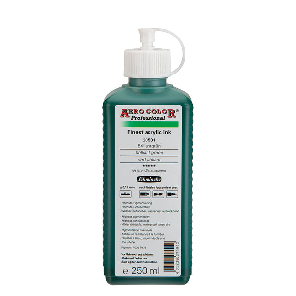 Vert Brillant (250 ml) - Encre Acrylique Aerocolor Finest de SCHMINCKE