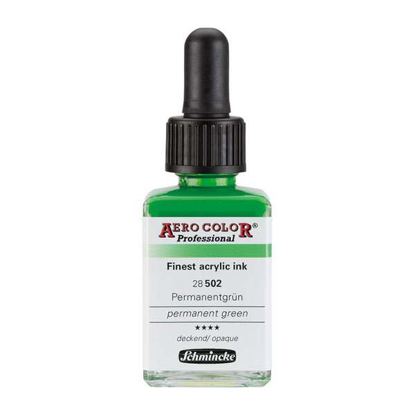 Aerocolor Vert Permanent 28 ml - Finest Acrylic Ink by SCHMINCKE