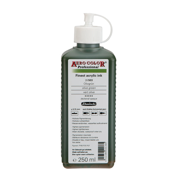 Vert Olive (250 ml) - Encre Acrylique Aerocolor Finest par SCHMINCKE