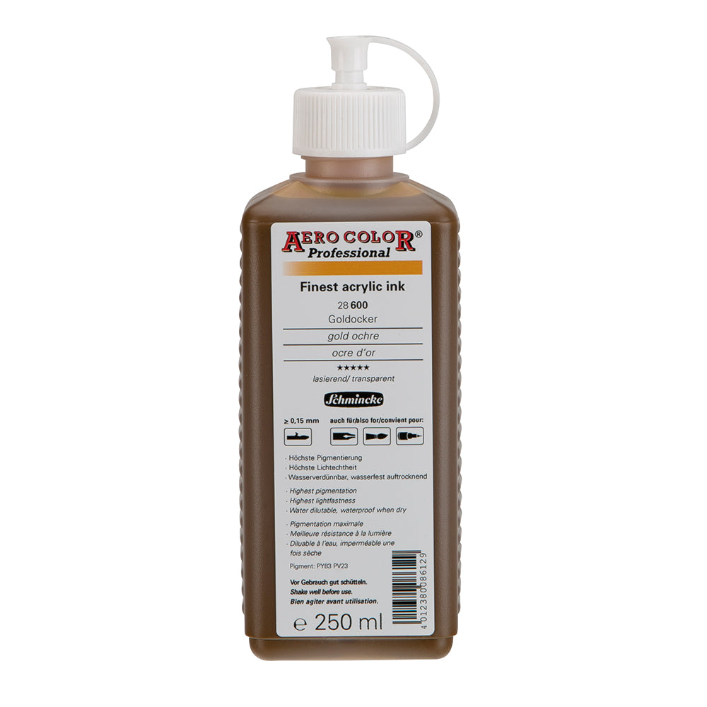 Ocre d'or (250 ml) - Aerocolor Finest Acrylic Ink by SCHMINCKE