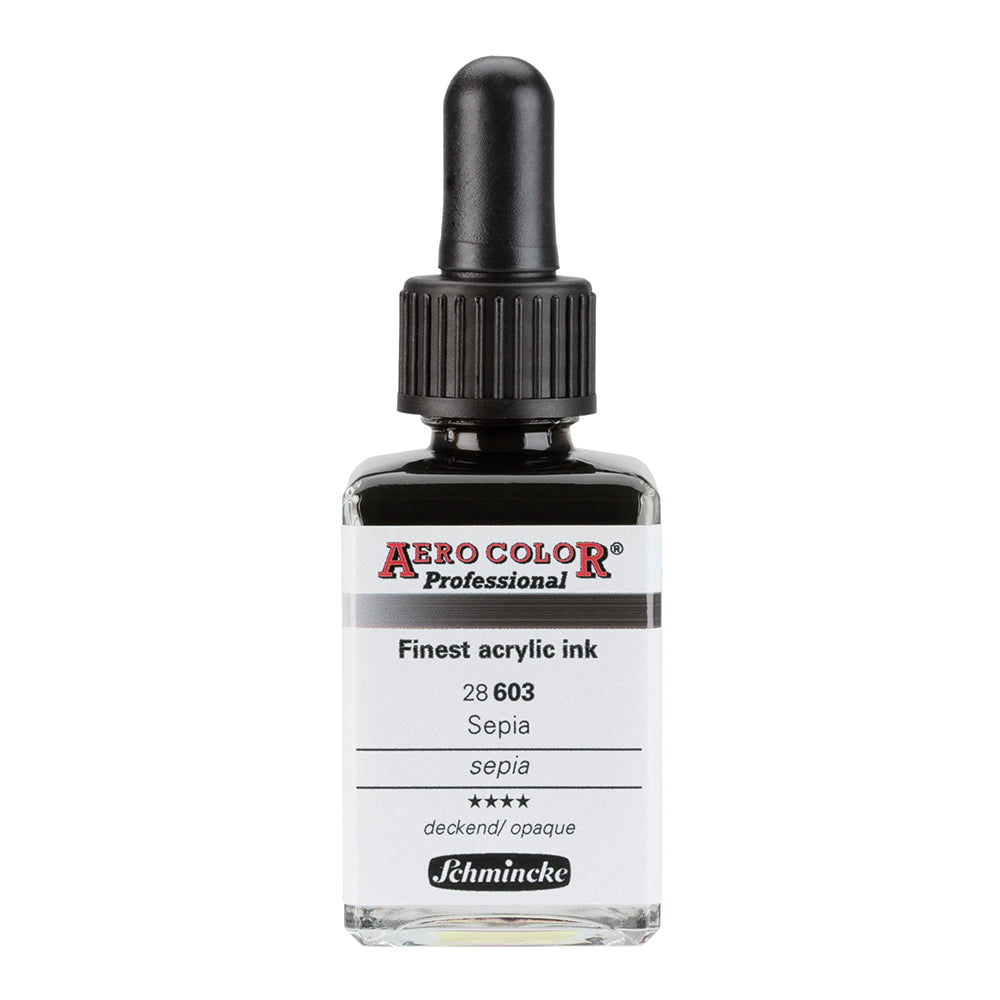 Aerocolor Sépia 28 ml - Encre acrylique la plus fine de SCHMINCKE
