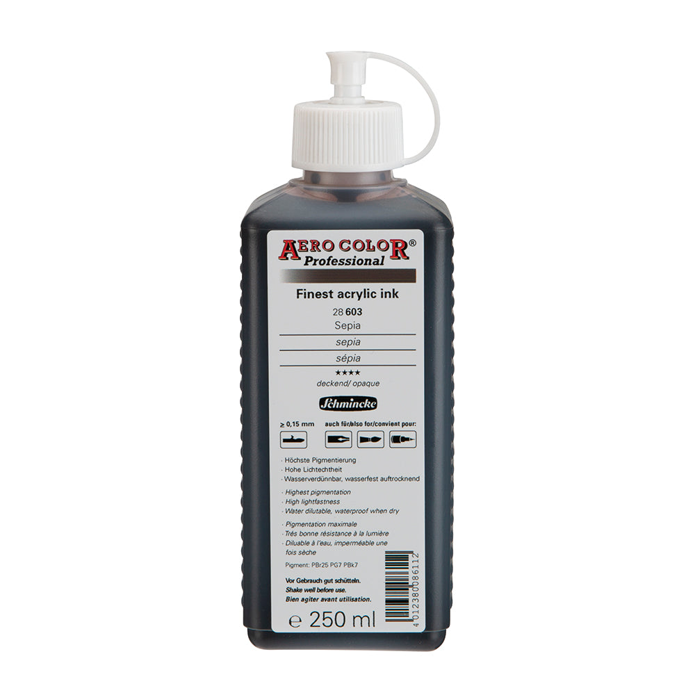 Sépia (250 ml) - Encre acrylique Aerocolor Finest de SCHMINCKE