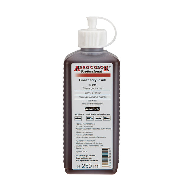 Terre de Sienne brûlée (250 ml) - Encre Acrylique Aerocolor Finest de SCHMINCKE