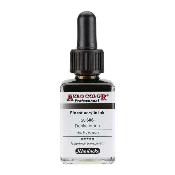 Aerocolor Brun Foncé 28 ml - Finest Acrylic Ink by SCHMINCKE