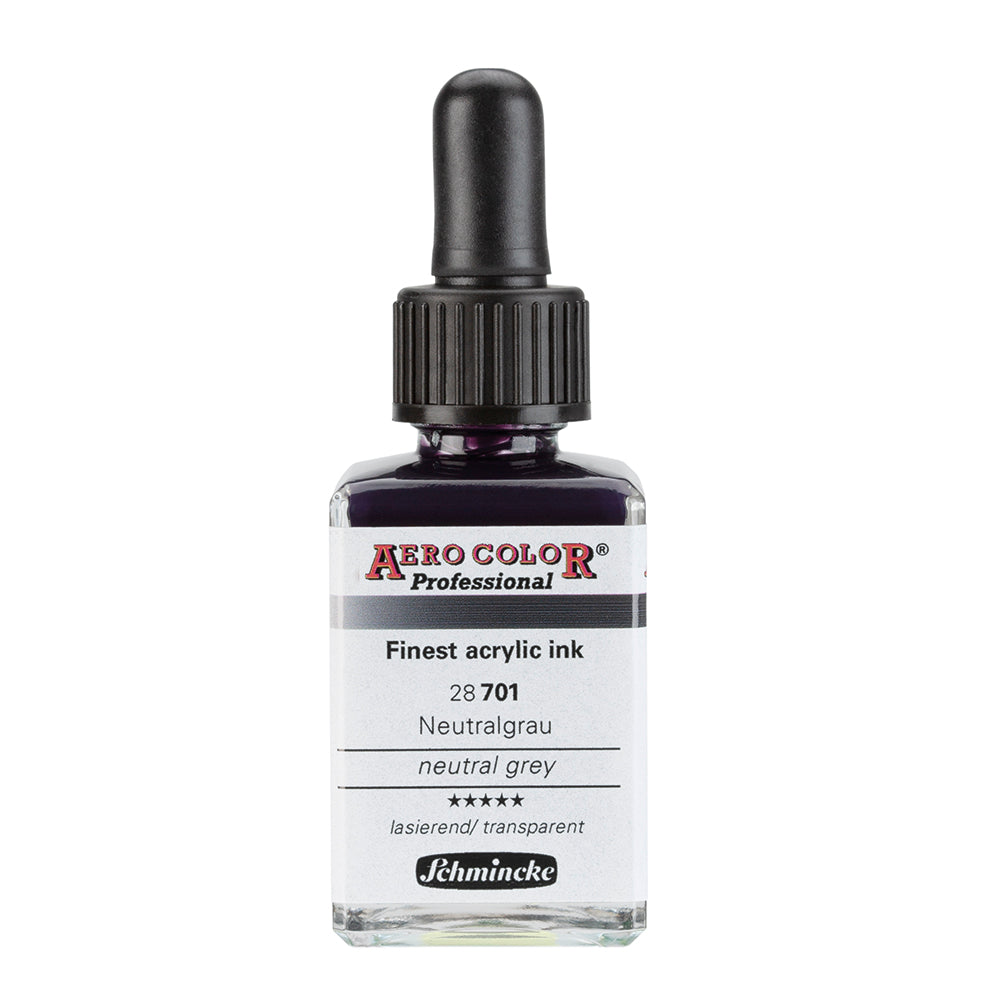 Aerocolor Gris neutre 28 ml - Encre acrylique la plus fine de SCHMINCKE