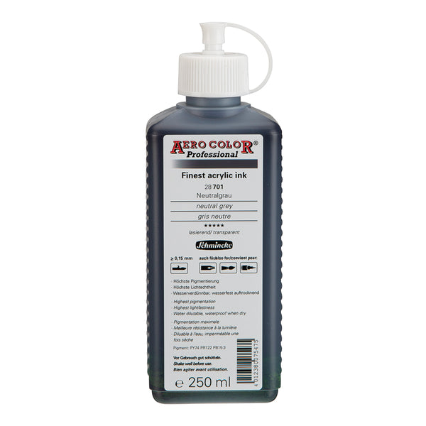 Gris Neutre (250 ml) - Encre Acrylique Aerocolor Finest de SCHMINCKE