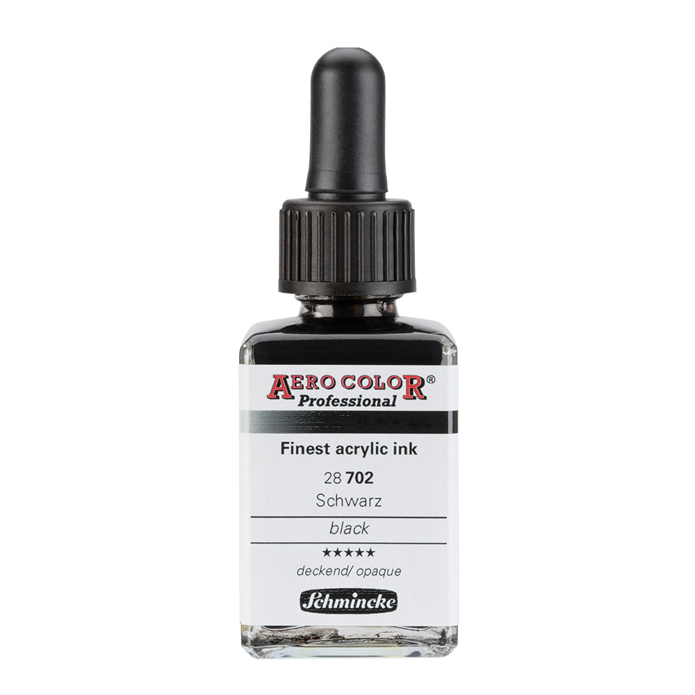 Aerocolor Noir 28 ml - Finest Acrylic Ink by SCHMINCKE