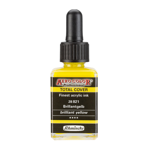 Jaune Brillant (28 ml) - Encre Acrylique Aerocolor Finest par SCHMINCKE