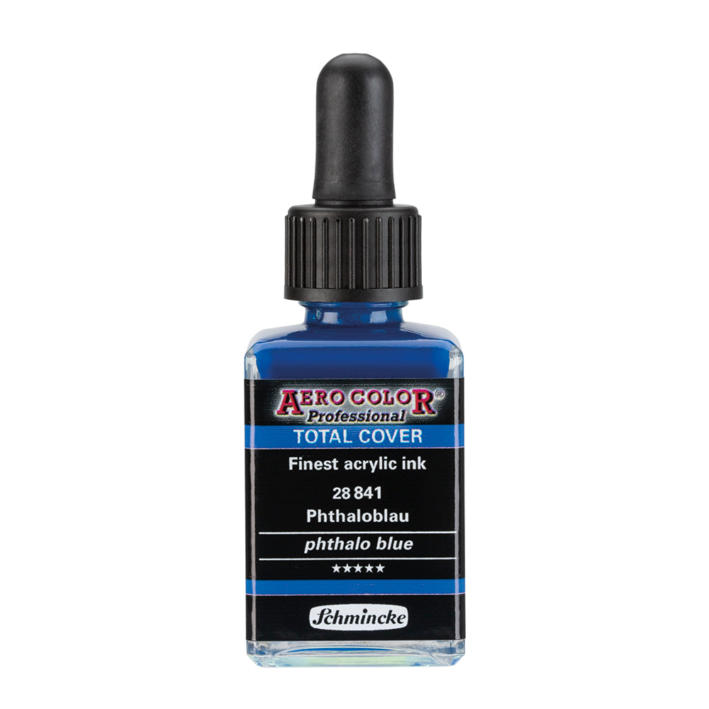 Bleu Phtalo (28 ml) - Aerocolor Finest Acrylic Ink by SCHMINCKE