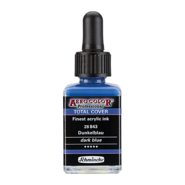 Bleu Foncé (28 ml) - Encre Acrylique Aerocolor Finest de SCHMINCKE