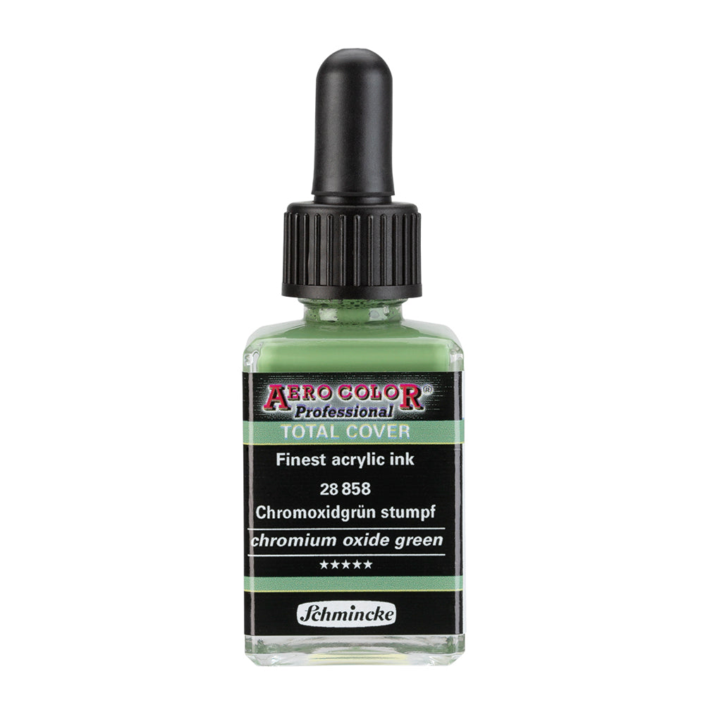 Vert Oxyde de Chrome (28 ml) - Aerocolor Finest Acrylic Ink by SCHMINCKE