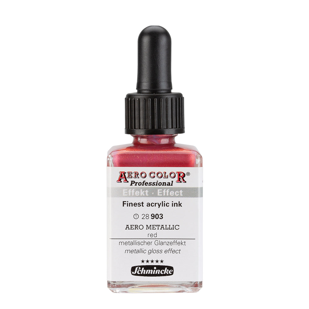 Aerometallic Rouge (28ml) - Encre Acrylique Aerocolor Finest par SCHMINCKE