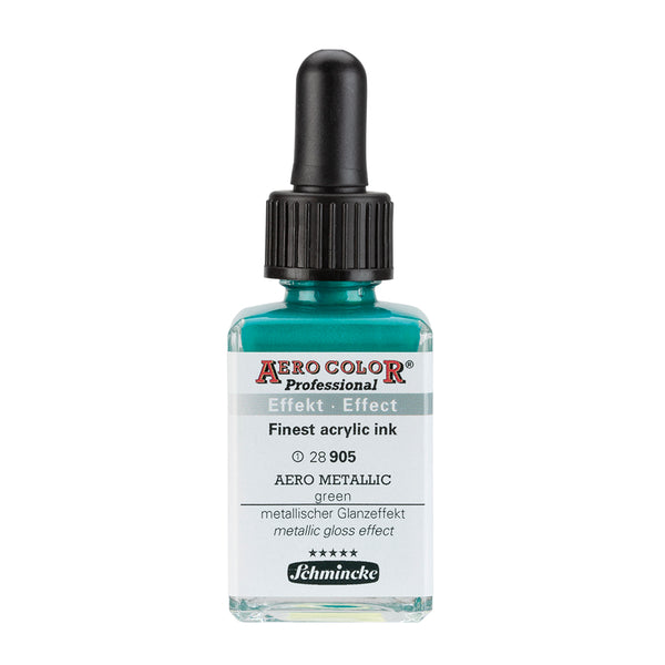 Aerometallic VERT (28 ml) - Encre acrylique Aerocolor Finest de SCHMINCKE