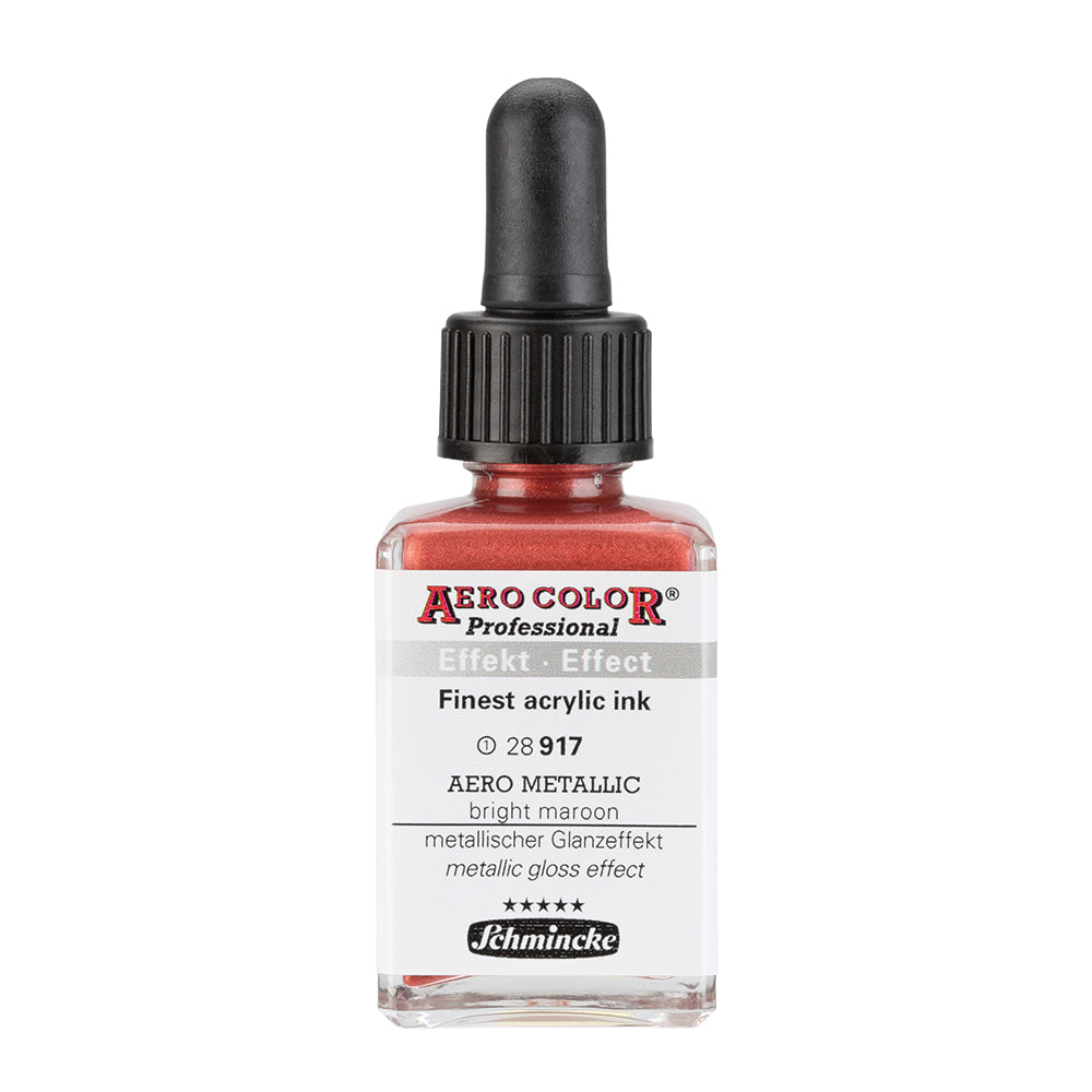 Aerometallic bright maroon 28 ml - Finest Acrylic Ink by SCHMINCKE