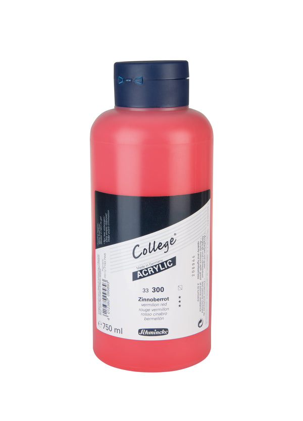 Collège Acrylique 750 ml Rouge Vermillon - SCHMINCKE