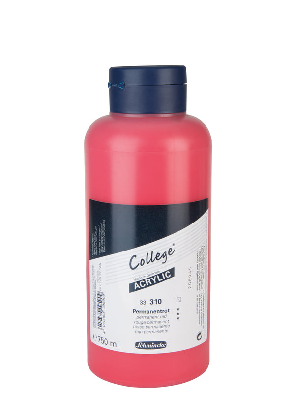 Collège Acrylique 750 ml Rouge Permanent - SCHMINCKE