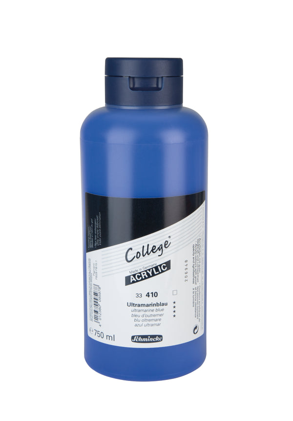 Collège Acrylique 750 ml Bleu d'outremer - SCHMINCKE