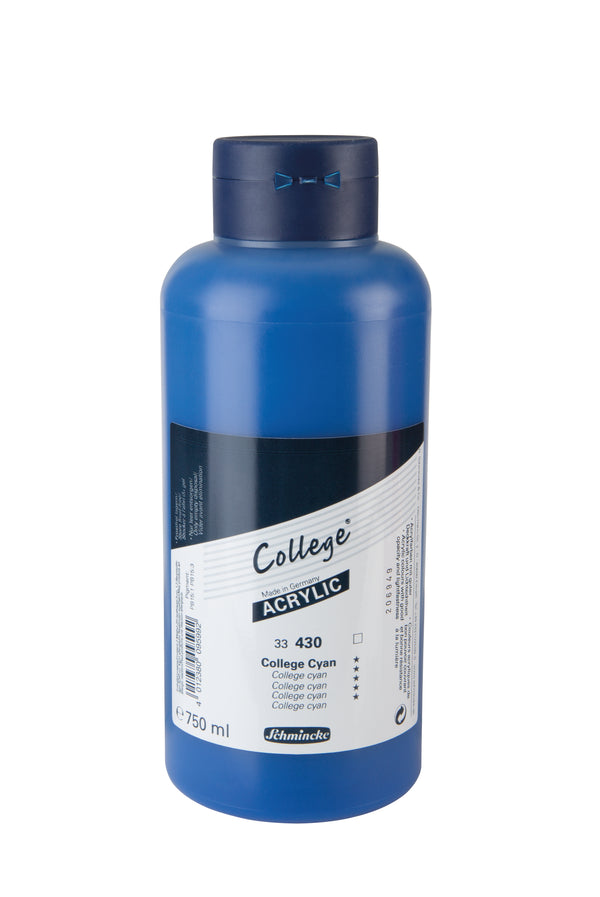 Collège Acrylique 750 ml Collège Cyan - SCHMINCKE