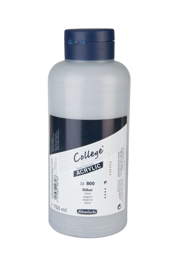 College Acrylic 750 ml Argent - SCHMINCKE