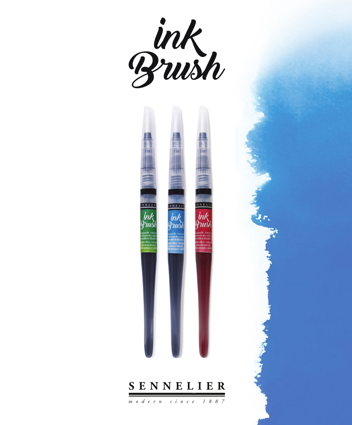 Ink Brush Set de 6 - Couleurs Classiques