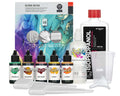 Alcohol Ink Complete Set LEAVES, 5 x 30 ml et accessoires