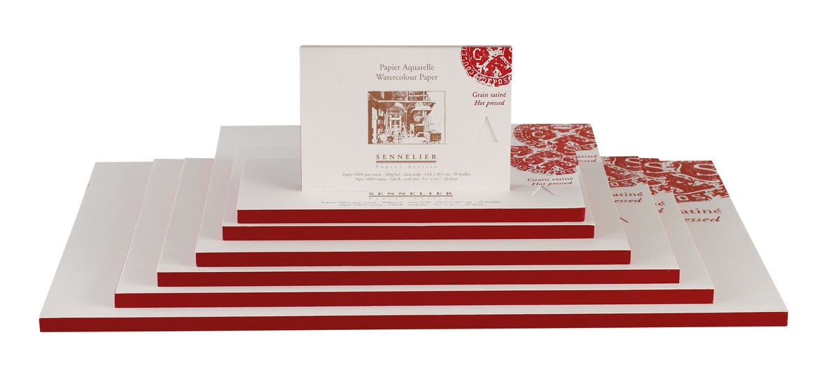 Papier Aquarelle Grain Satiné 100% PUR COTON 36 x 26 cm 300g/m2 20 feuilles