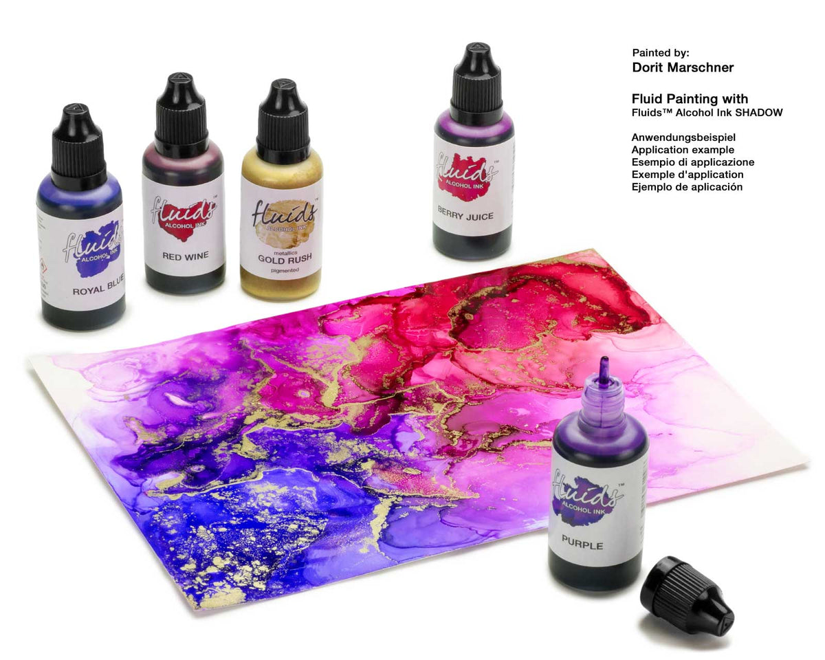 5 x 30 ml Octopus Fluids Alcohol Ink Complete Kit GOLDEN EVE