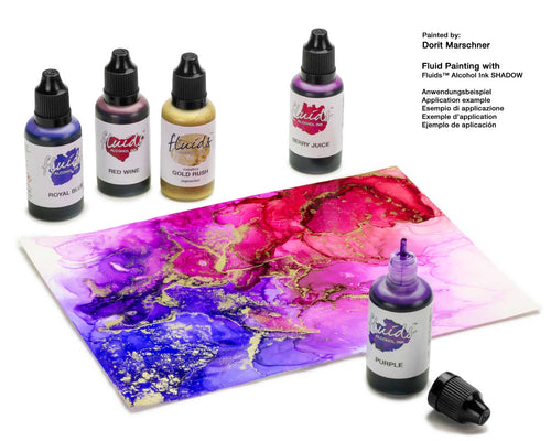 5 x 30 ml Octopus Fluids Alcohol Ink Complete Kit GOLDEN EVE