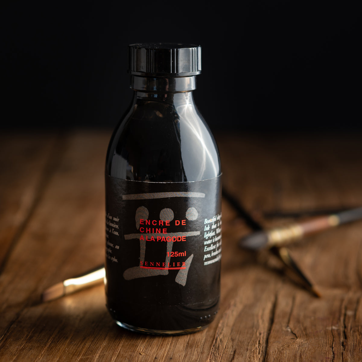 Encre de Chine à la pagode 250ml Noire