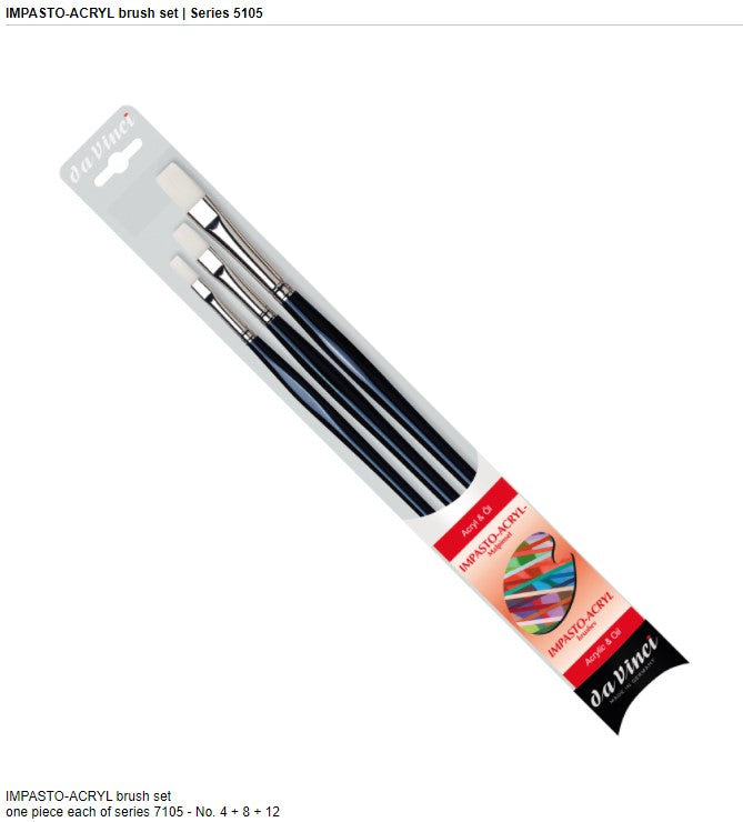 Set de brosses Impasto-Acryl (acrylique & huile) - da Vinci