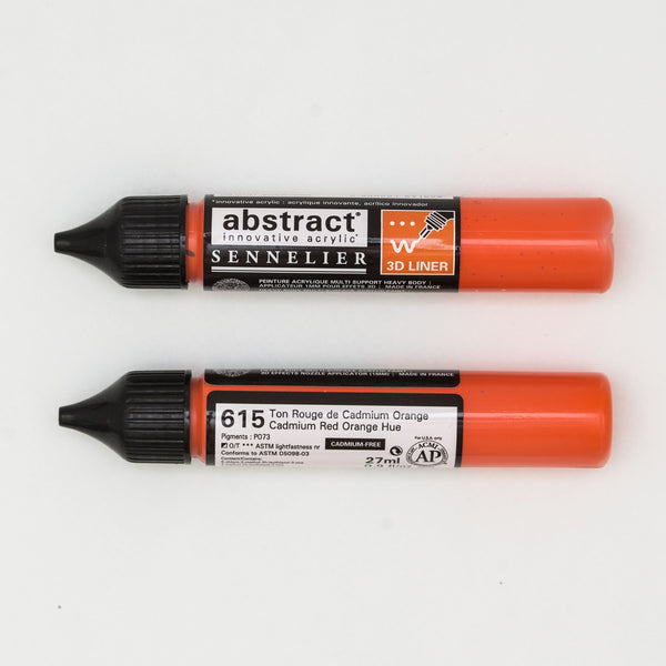 Crayon 3D abstrait 27ml Ton Rouge de Cadmium Orange