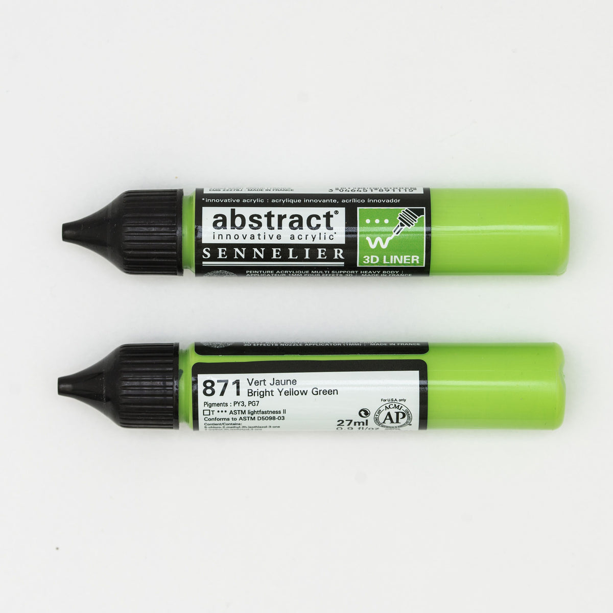 Crayon 3D abstrait 27ml Vert Jaune