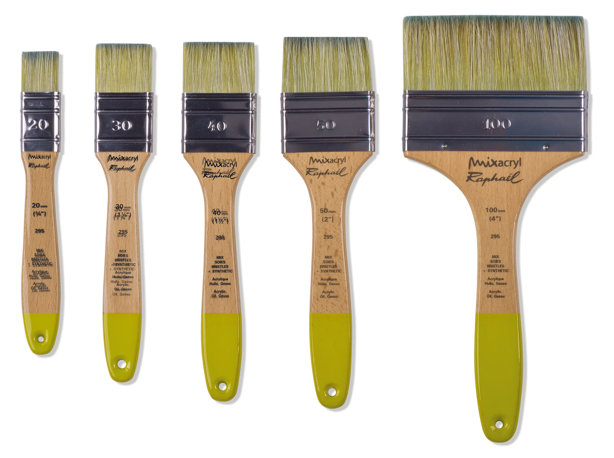MIXACRYL Pinceau pour GESSO multimedia PLAT - Taille 20 à 100