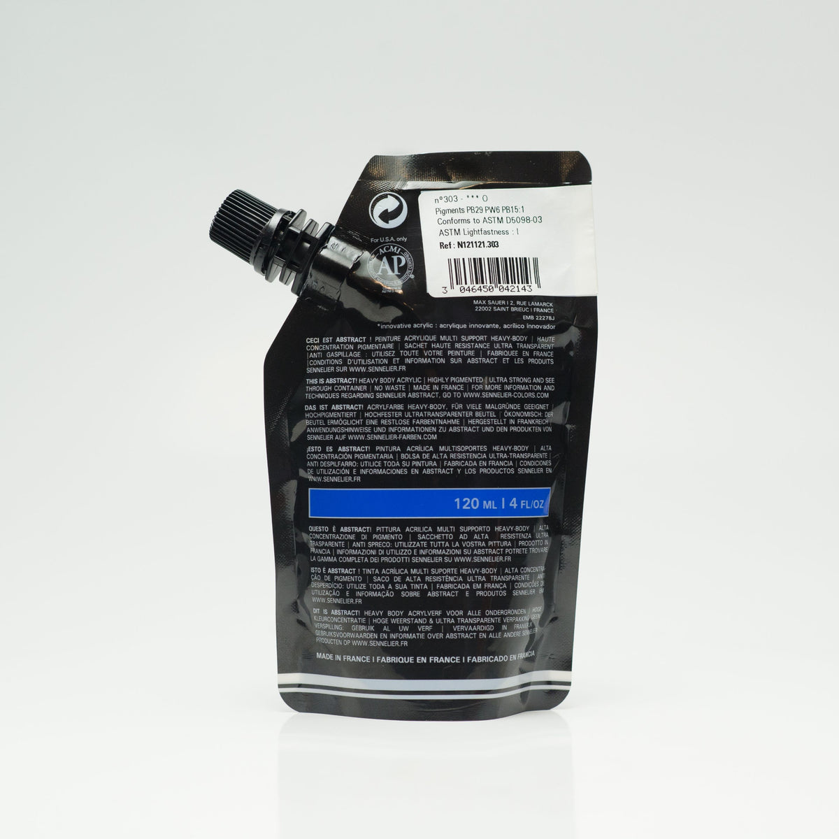 abstract 120ml Bleu De Cobalt Imit