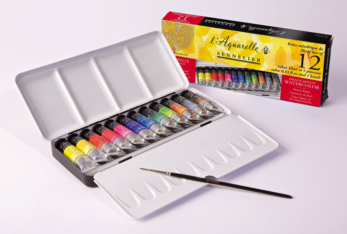 Boite métal Aquarelle Extra-fine 10ml x 12 tubes
